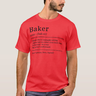 T-shirt Drôle Définition Baker Baking Job