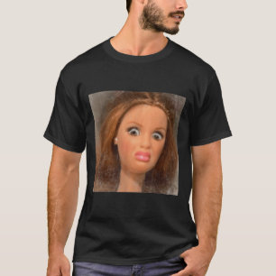 T-shirt Drôle dégoûtant poupée visage mème _1