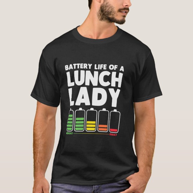 T-shirt Drôle Déjeuner Dame Pour Homme Cafétéria Déjeuner  (Devant)