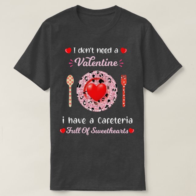 T-shirt Drôle Déjeuner Lady Valentines Jour Pour Déjeuner  (Design devant)
