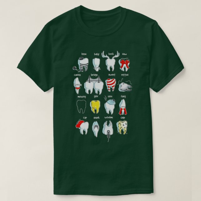 T-shirt Drôle Dentiste Dentaire Dentiste Dentaire (Design devant)