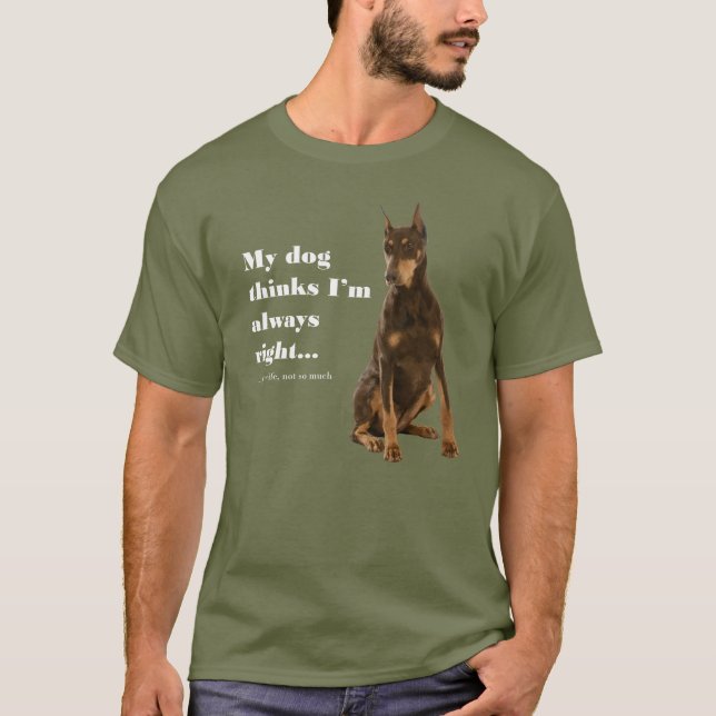 T-shirt drôle d'épouse du dobermann v (Devant)