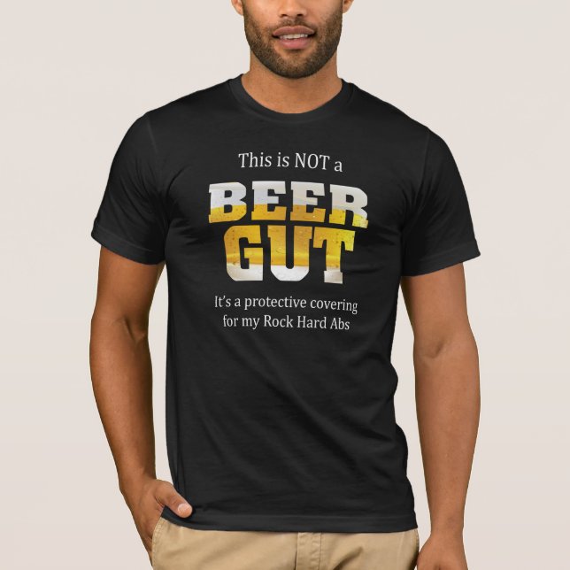 T-shirt Drôle des paroles | Pas un GUT DE BIÈRE (Devant)