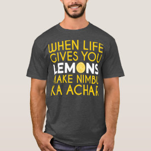 T-shirt Drôle Desi Shirts Cadeaux Nimbu Ka Achar