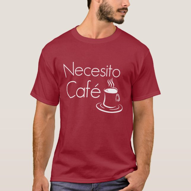 T-shirt drôle d'Espagnol d'amants de café de café (Devant)