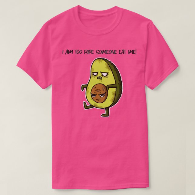 T-shirt Drôle dessin animé Avocado (Design devant)