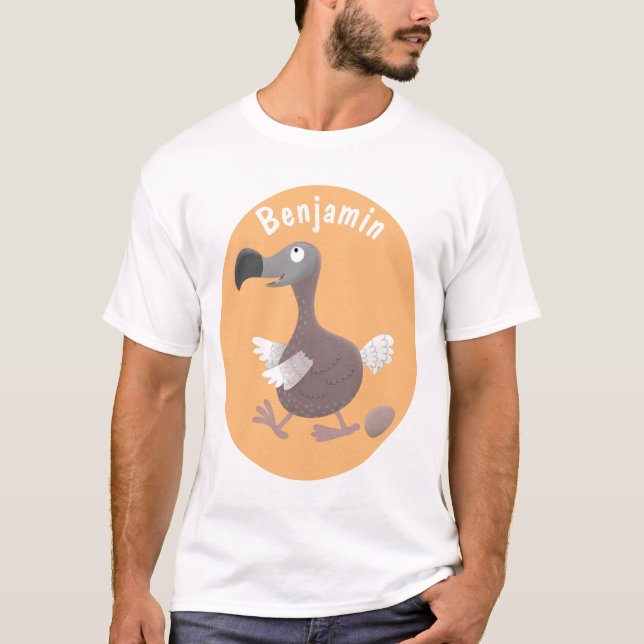 T-shirt Drôle dessin animé d'oiseau de dodo (Devant)