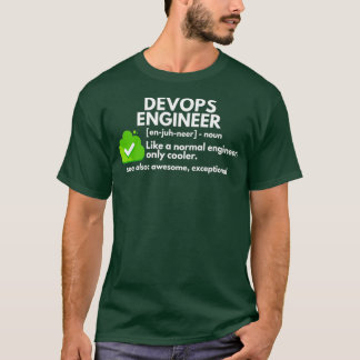 T-shirt Drôle DevOps Ingénieur Définition Ingénieur