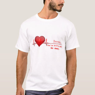 T-shirt drôle d'humour de battement de coeur de