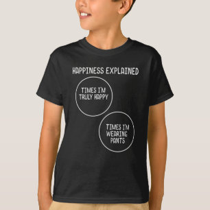 T-shirt Drôle Diagramme de Venn pour Pas de Pantalon Foul