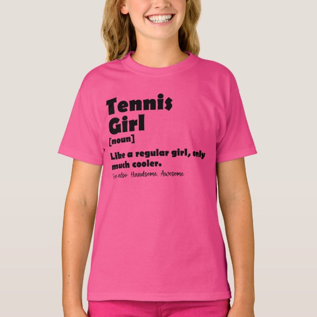 T-shirt Drôle Dictionnaire de fille de tennis définition (Devant)