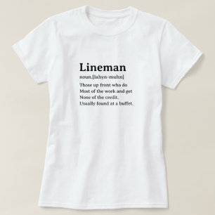 T-shirt Drôle Dictionnaire Définition Lineman