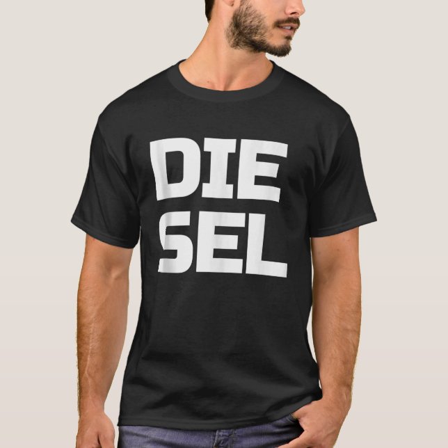 T-shirt Drôle Diesel Mens Diesel Power Mécanique Turbo Lif (Devant)