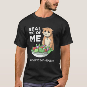 T-shirt Drôle Diet Chat Weightloss Jeûne Gym Entraînement 