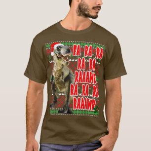 T-shirt Drôle Dinosaur T-rex Gros Chandails de Noël 