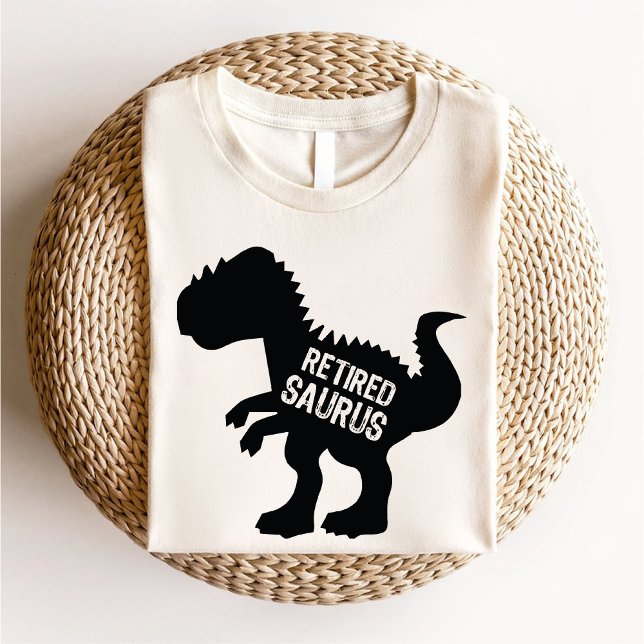 T-shirt Drôle Dinosaure Retraité Pour Anniversaire Fête Bl (Funny Retired Dinosaur For Birthday Party White T-Shirt)