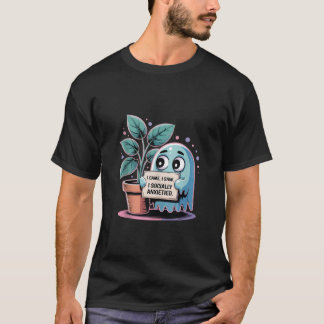 T-shirt Drôle d'introverti anxieux social nerveux timide s