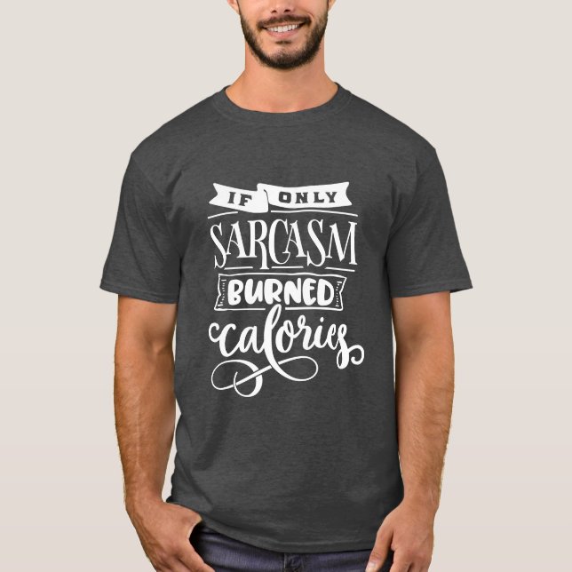 T-shirt Drôle Dire Sarcasme Exercice Main Letting (Devant)