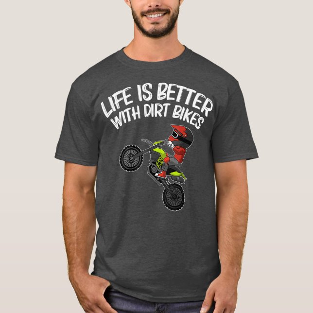 T-shirt Drôle Dirt Vélo Cadeau Hommes Femmes Motocross Rid (Devant)