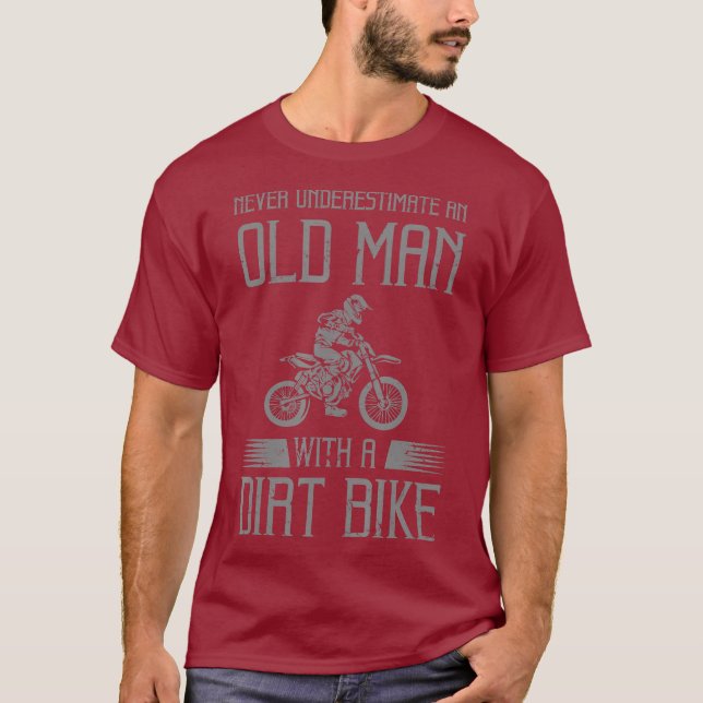 T-shirt Drôle Dirt Vélo Cadeau Pour Motocross Lover Père (Devant)