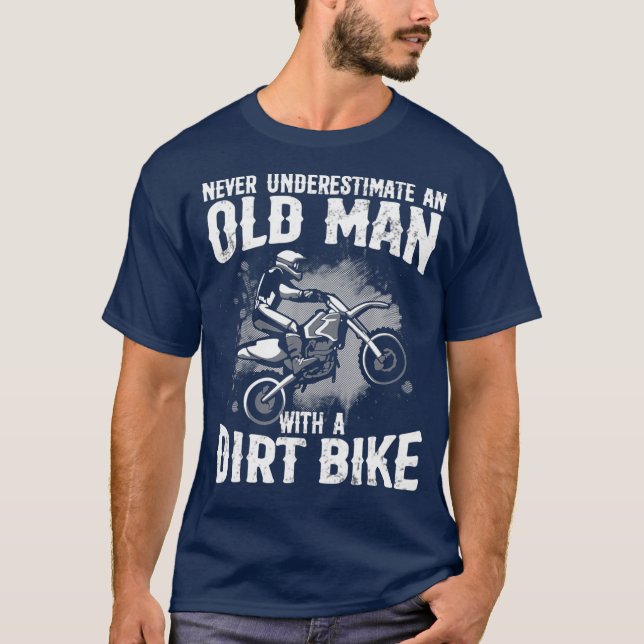 T-shirt Drôle Dirt Vélo Cadeau Pour Motocross Lover Père (Devant)