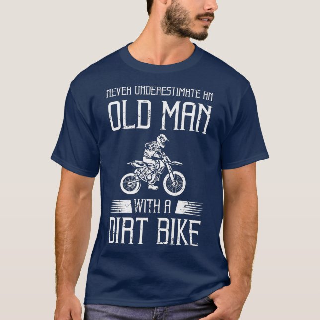 T-shirt Drôle Dirt Vélo Cadeau Pour Motocross Lover Père (Devant)