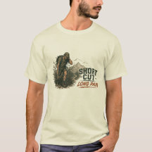 T-shirt drôle disant Raccourci - Douleur Longue