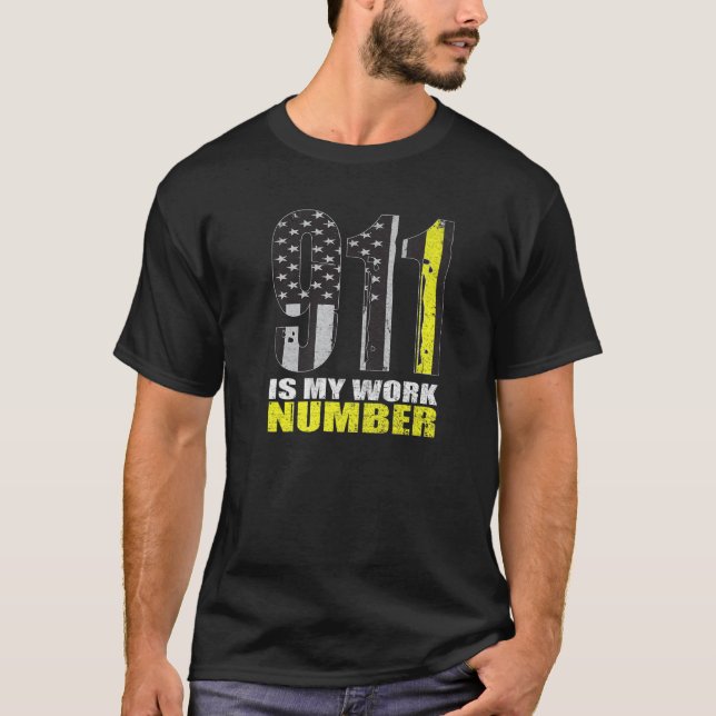 T-shirt Drôle Dispatcher Appréciation Tee 911 Est Mon Trav (Devant)