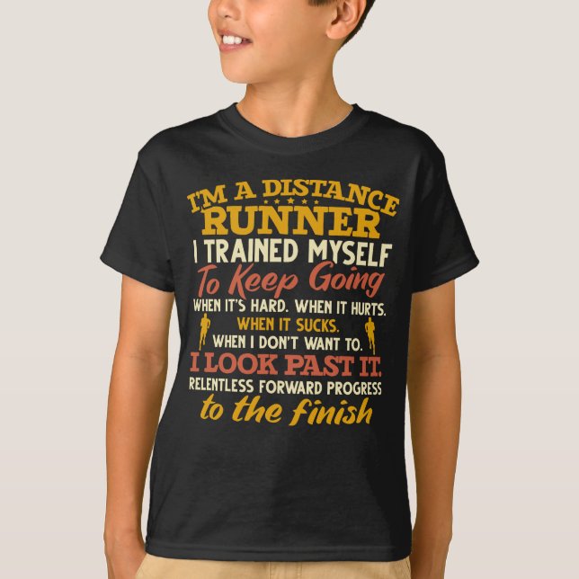T-shirt Drôle Distance Runner Citation Athlete Running (Devant)