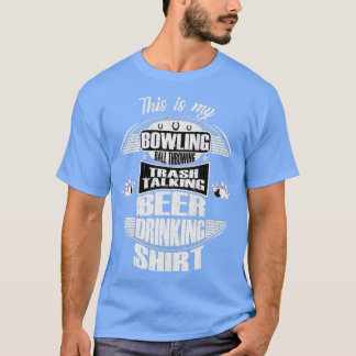 T-shirt Drôle Distressed Bowling Ball Jetant T