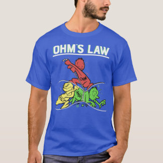 T-shirt Drôle Dit Ingénierie Ohms Loi Amp Volt Electri