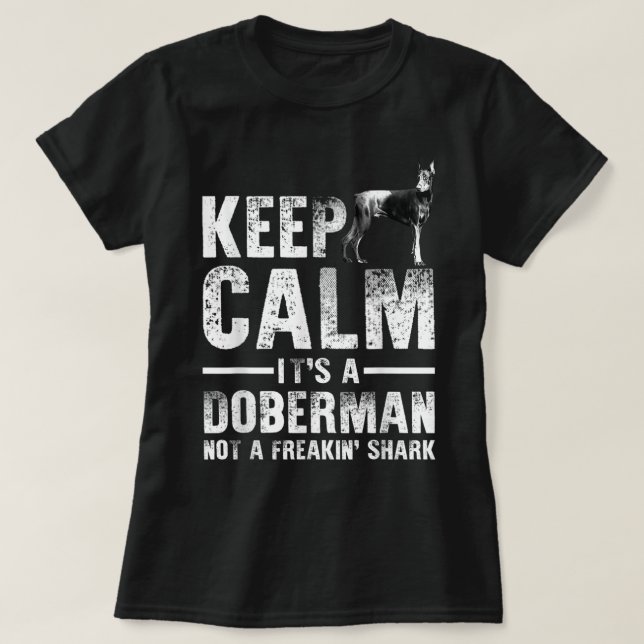 T-shirt Drôle Doberman Art Pour Hommes Femmes Enfants Dobe (Design devant)