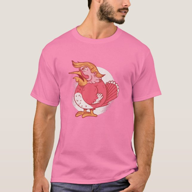 T-shirt drôle donald trump thanksgiving turkey rose (Devant)
