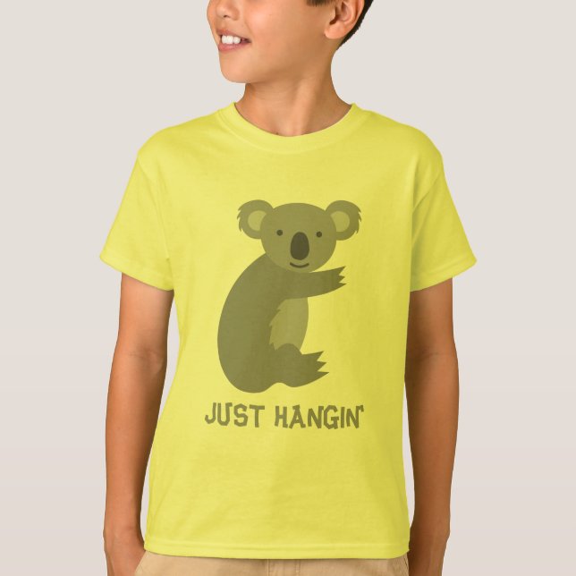 T-shirt drôle d'ours de koala pour des enfants (Devant)