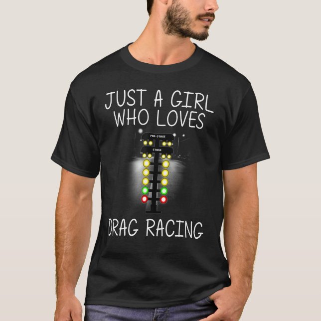 T-shirt Drôle Drag Racing Pour Filles Kid Drag Racer Drift (Devant)