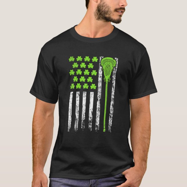 T-shirt Drôle Drapeau Américain Saint Patrick Jour pour mo (Devant)