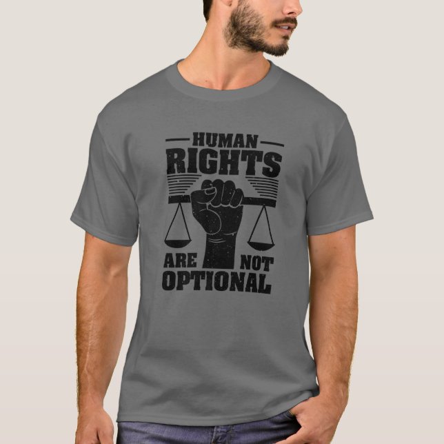 T-shirt Drôle Droits de l'Homme Cadeau Cool Justice Égalit (Devant)