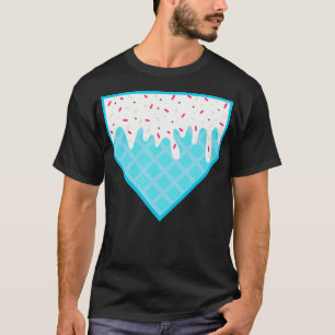 T-shirt Drôle Drôle Accueil Plate Drift - Glace Cream Soft