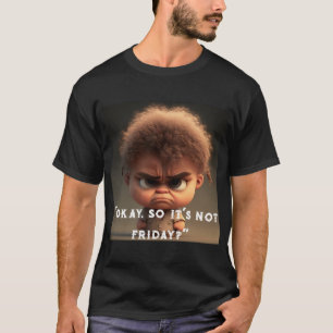 T-shirt Drôle Drôle personnage de dessin animé Black T-shi