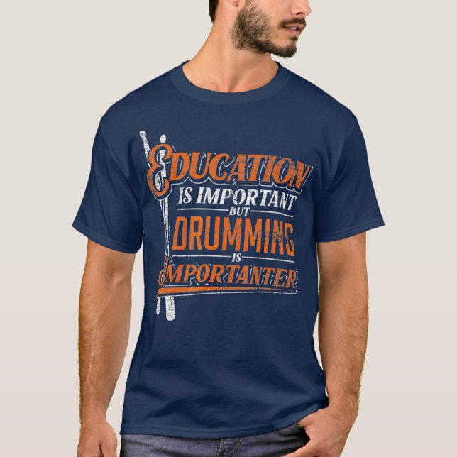 T-shirt Drôle Drummer Musicien Idée Cadeau Drums (Devant)