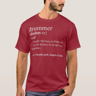 T-shirt Drôle Drummer’s Drum Gifts Drumming Définition