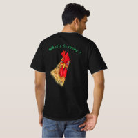 T-Shirt Drôle Du Coq Surpris - Texte Personnalisé