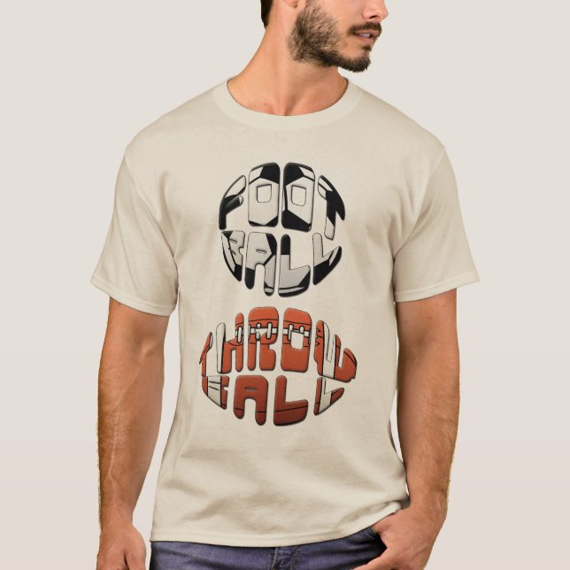 T-shirt drôle du football "de Throwball du (Devant)