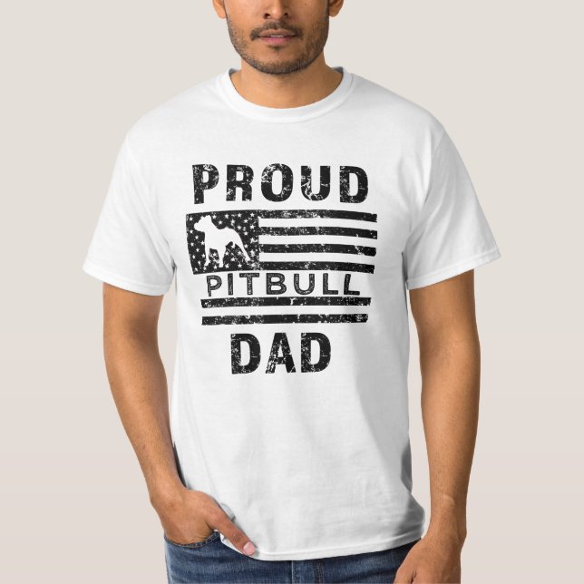 T-shirt drôle du pitbull de Pitbull de papa des (Devant)