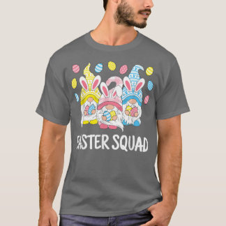 T-shirt Drôle Easter Squad Gnomes Joyeux Oeuf de Pâques Bu