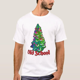 T-shirt Drôle Éclairé Vieux Noël Arbre de Noël Slogan