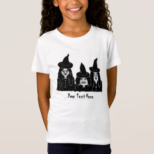 T-Shirt drôle éffrayante sorcière noire effrayante hallowe