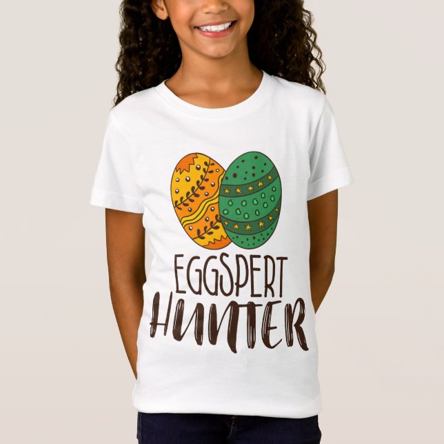 T-Shirt Drôle Eggspert Hunter Pun de Pâques Citation Humor (Devant)