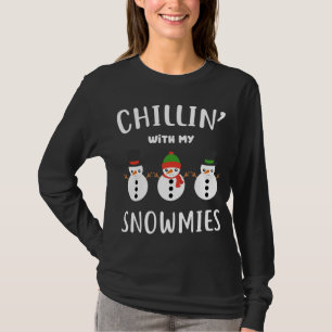 T-shirt Drôle Enseignant Cadeau Chillin' Avec Mes Neiges N