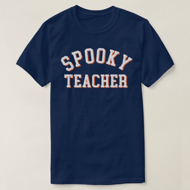 T-shirt Drôle enseignant Éffrayant Retro Halloween Costume (Design devant)